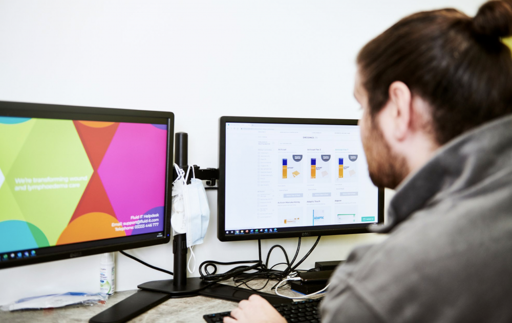 Click ordering software being used at Accelerate CIC, Hackney, London